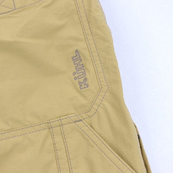 Kuhl Renegade Shorts Men's 32 Dark Khaki Nylon Blend Hybrid Hiking Cargo - Picture 5 of 8